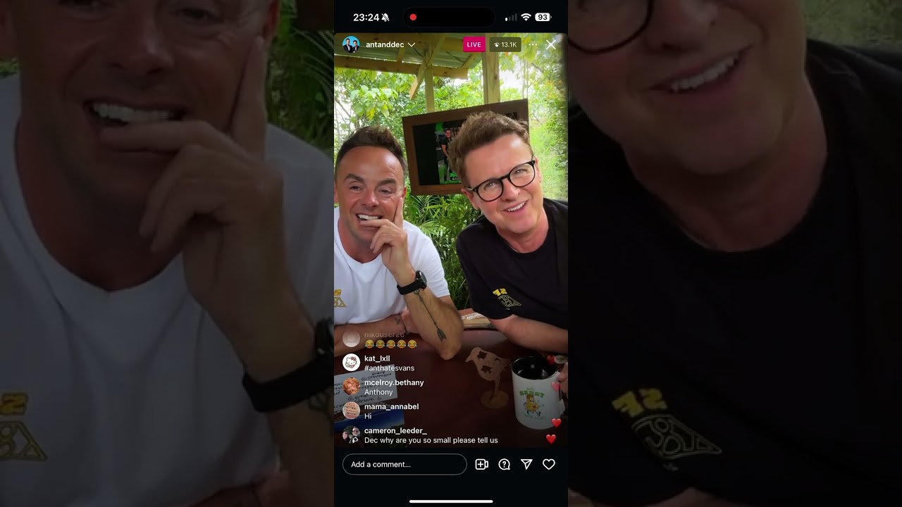 Ant and Dec Jungle Club 04/12/24 (Instagram Live)