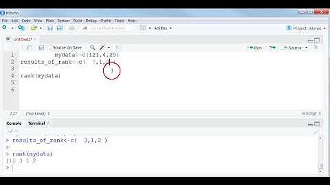 rank function in R