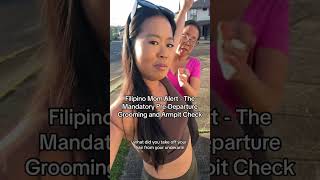 Filipino Mom Grooming Inspection - Armpit Check