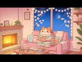 Mochi Cat’s Fireplace Reading 🔥 Lofi Music For Study, Work 🌷 Soft Lofi for Focus & Relaxing Vibes