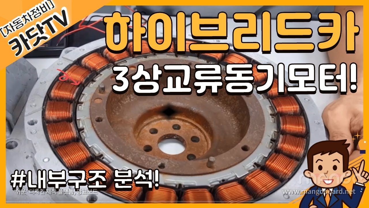#하이브리드자동차, 3상교류 동기모터(하이브리드 자동차 모터) 분해, 작동원리 분석!