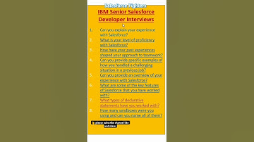 IBM Salesforce Developer interview questions #salesforcefighters