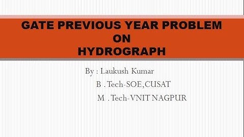 Hydrograph !!GATE Previous Year Numerical Problem Discussion |GATE|IES|State AE|SSC JE|