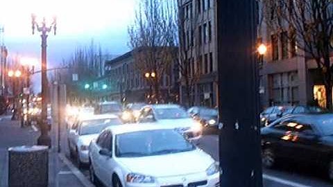 TriMet buses "avoid traffic" and stuck in traffic