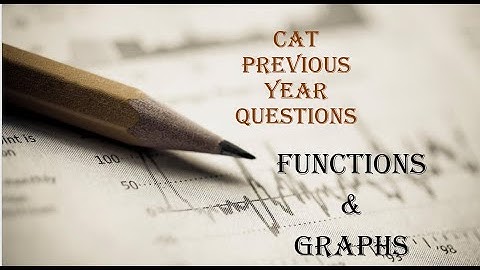 CAT 2022 Slot 1 | FUNCTIONS & GRAPHS  - Previous Year CAT Questions