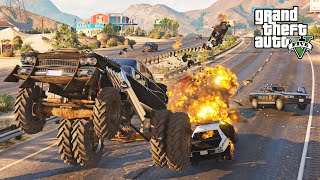 GTA 5 MAD MAX GIGAHORSE HIGH SPEED CRASHES POLICE CHASE - IMPACT COMPILATION - DESTRUCTION