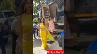 Shilpa Shetty In Hot Yellow Saree