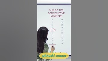 How to find sum of ten consecutive numbers #shorts #ytshorts #competitiveexams #consecutive #maths