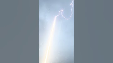 Lightning Bolt Is Guided To Ground Through Rocket Trail | Lite Delight