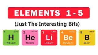 Elements 1 to 5. The interesting bits!