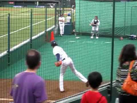 西武　岸投手の投球練習　2009年・夏　復調時