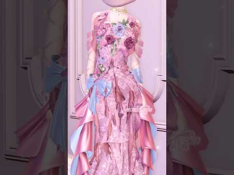 💐lovely floral dress hack tutorial in #dresstoimpress #shorts