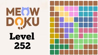 Meowdoku: Brain puzzle Games Level 252 walkthrough solution
