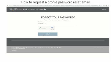 How to Reset Your STADIO Application Portal Password