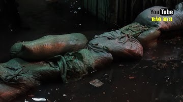 Cống hố ngăn triều bị bung ở Sài Gòn Có dấu hiệu cạy phá