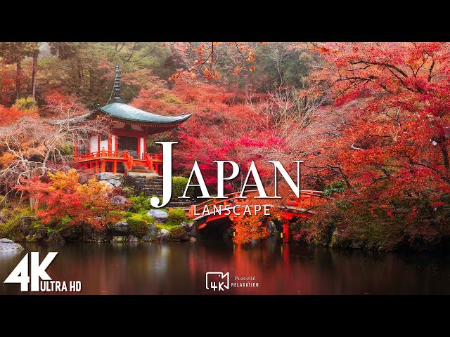 FLYING OVER JAPAN (4K UHD) Amazing Beautiful Nature Scenery with Relaxing Music | 4K VIDEO ULTRA HD class=