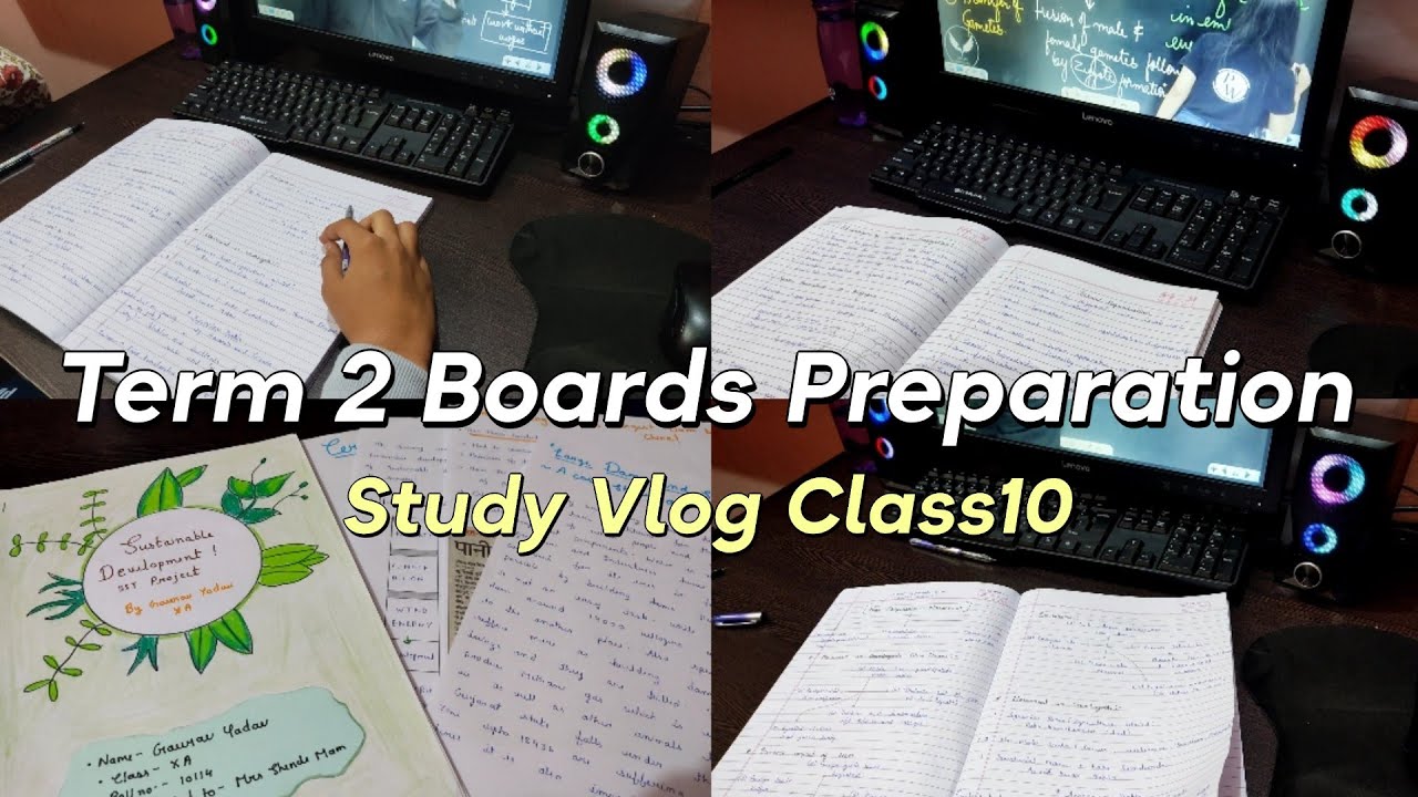 Study Vlog 📚 | Preparing for Term 2 Boards | CBSE Class 10 - YouTube