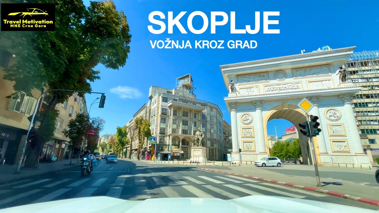 SKOPLJE vožnja kroz grad u Septembru 2025 - SKOPJE City [Driving Tour in 4K] North Macedonia