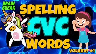 SPELLING CVC WORDS GAME VOL.1 BRAIN BREAK  Science of Reading three letter words. Dolch, Heart Words screenshot 5