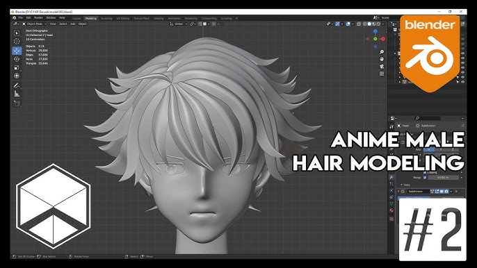 KAMI Manga/Anime Hair Add-on for Blender