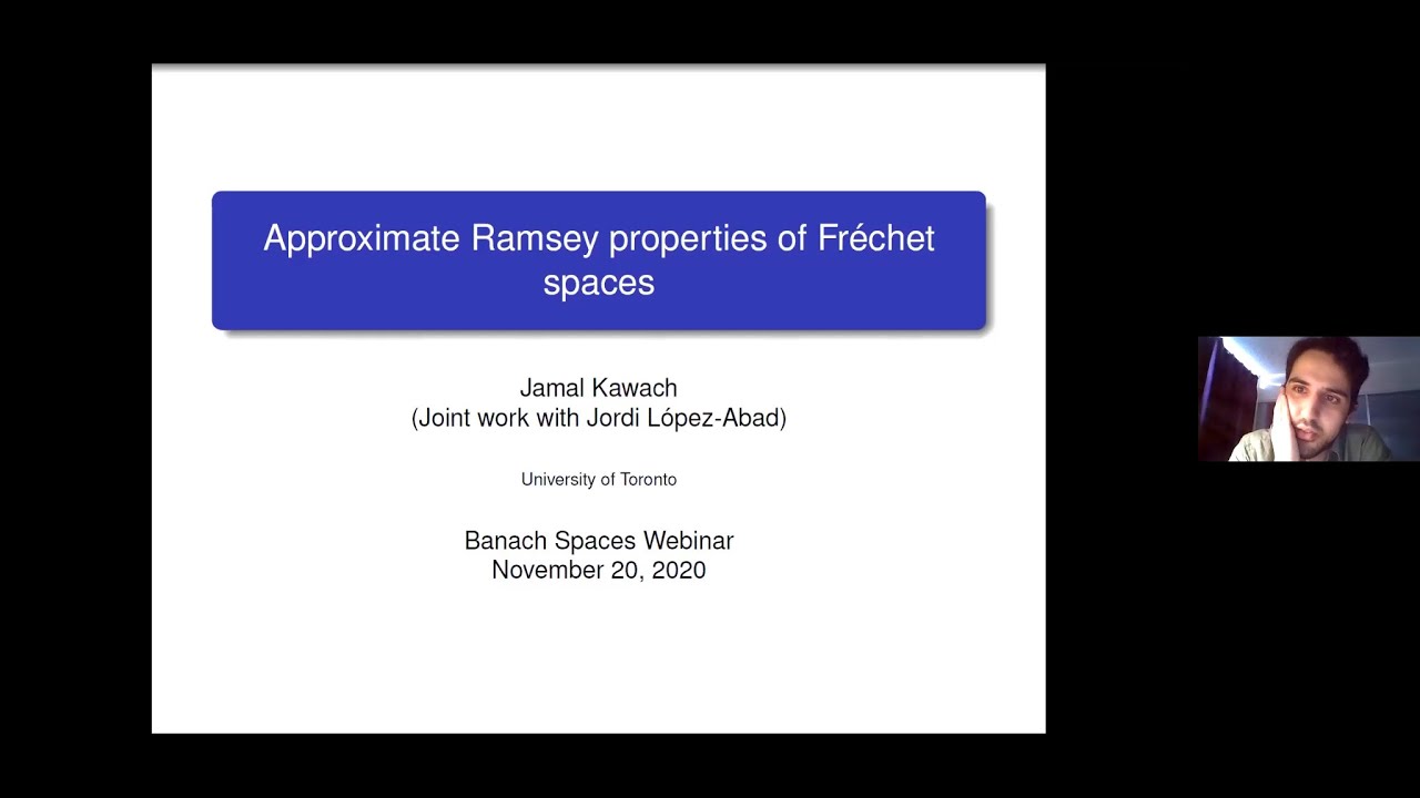#36: Jamal Kawach - Approximate Ramsey properties of Fréchet spaces