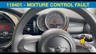 BMW Mini 118401 Mixture control : mixture too lean deviation too high fault fixed