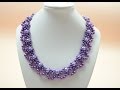 PandaHall Jewelry Making Tutorial Video--How to Bead a Purple Pearl Lace Necklace for Brides