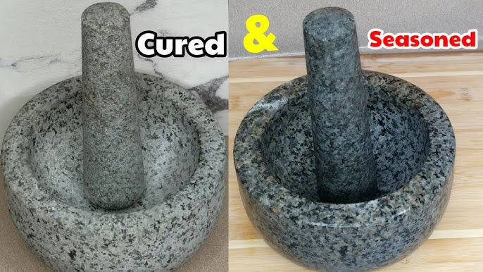 How to Season a Granite Mortar and Pestle + Guacamole - The Noshery