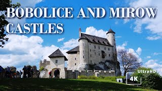 Walking tour of Mirow and Bobolice castles, Poland | Spacer po zamkach Bobolice i Mirów | 4K