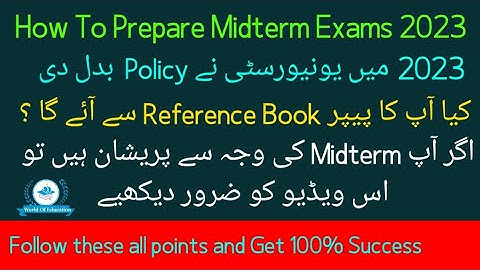 how to prepare midterm exams fall 2022/2023|how prepare midterm Exams 2023|midterm exams preparation