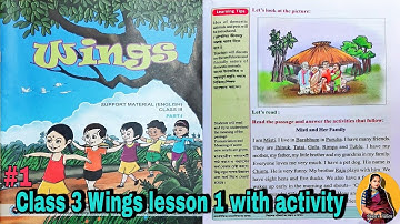 Class 3 Wings (Part-1) Lesson 1|| English || activity 1 to activity 7