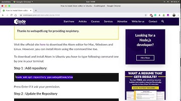 How to install Atom Text Editor on Ubuntu Linux Distribution?