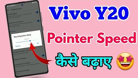 How To Increase Pointer Speed in Vivo Y20 | Vivo Y20 Pointer Speed Setting