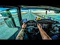 ASMR 🇩🇰 POV Truck Driving Scania R500 | Denmark Bridge, Evening Drive | 4k HD |