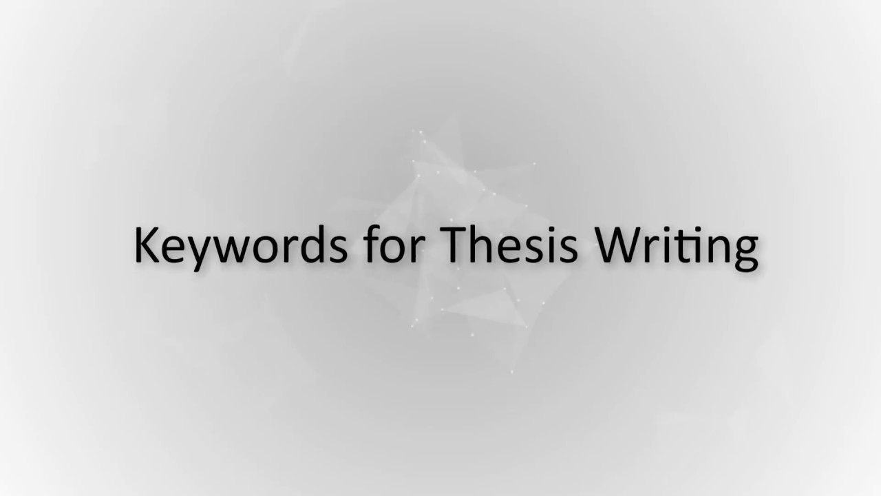 keywords master thesis