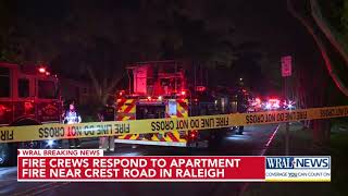 Crews respond to apartment fire near NC State