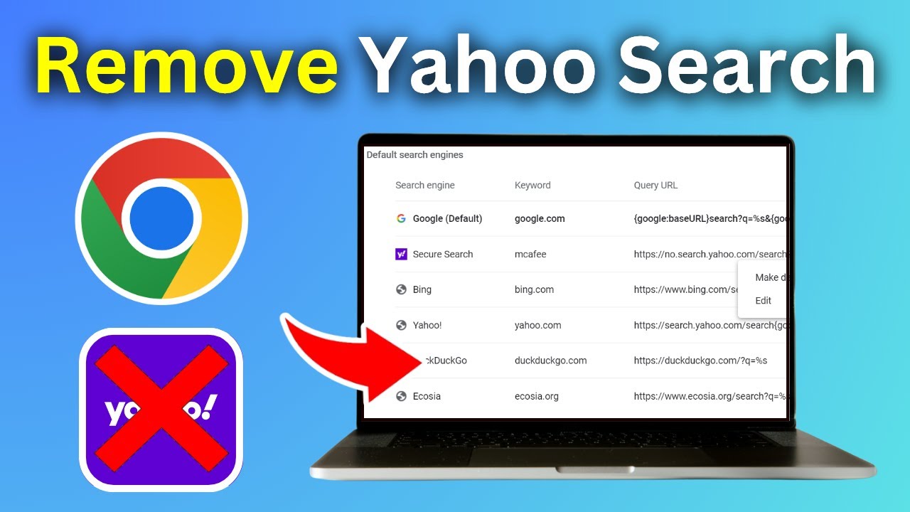 How to Fix Google Chrome Search Engine Changing to Yahoo - Remove Yahoo ...