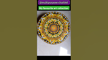 Brush stroke Dot mandala painting #dotmandala #mandalas #art #painting #dotart #brushstroke #shorts