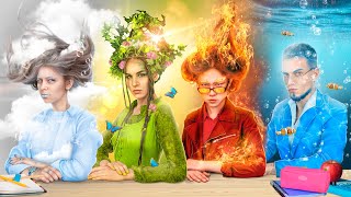 Feuer-, Wasser-, Luft- und Erde-Lehrer! Vier Elemente in der Schule
