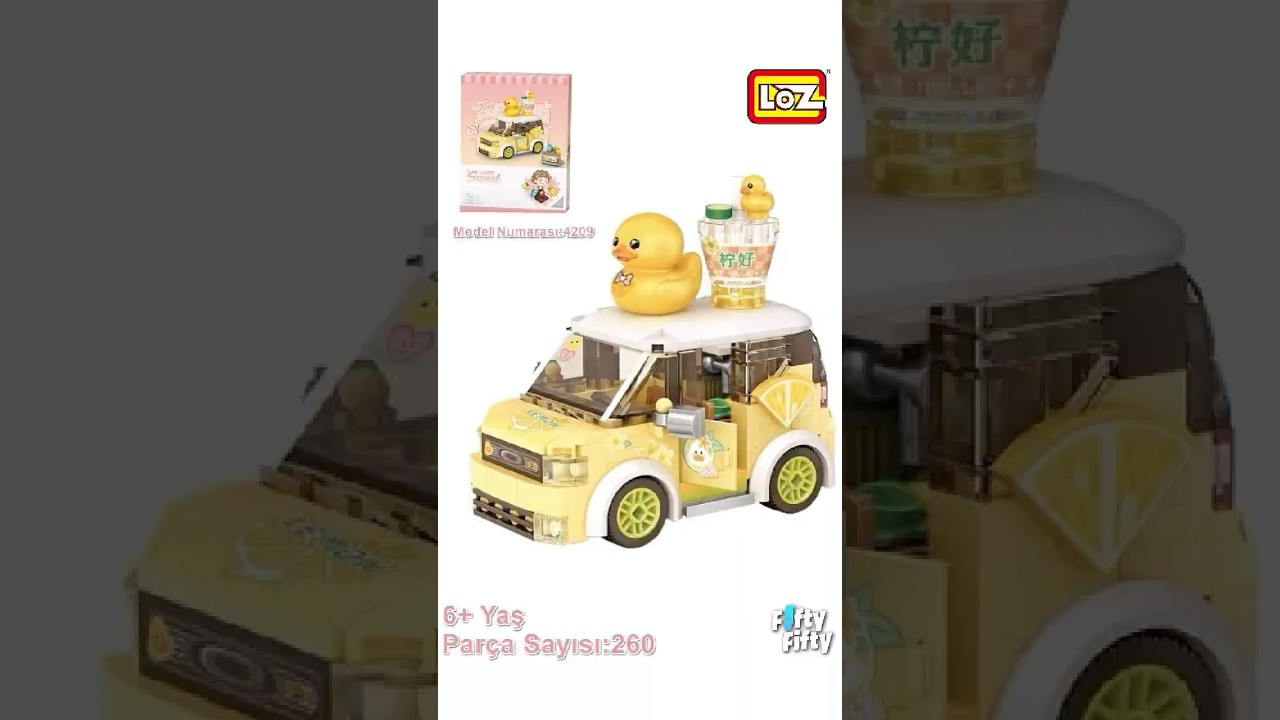 Loz Mini Block Serisi/ Sarı Araba -LZ4209 (260 Parça) Oyuncak