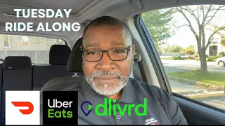 Tuesday Ride Along │Ride Along In Baltimore │Uber Eats │DoorDash │DLIVRD