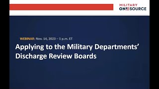 Discharge Review Boards