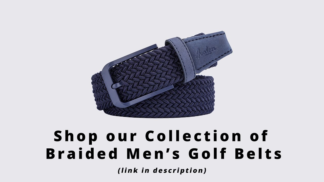 Stretch Golf Belt for Men: Navy Blue