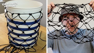 How to Make a Simple Paracord Net Drawstring Bag