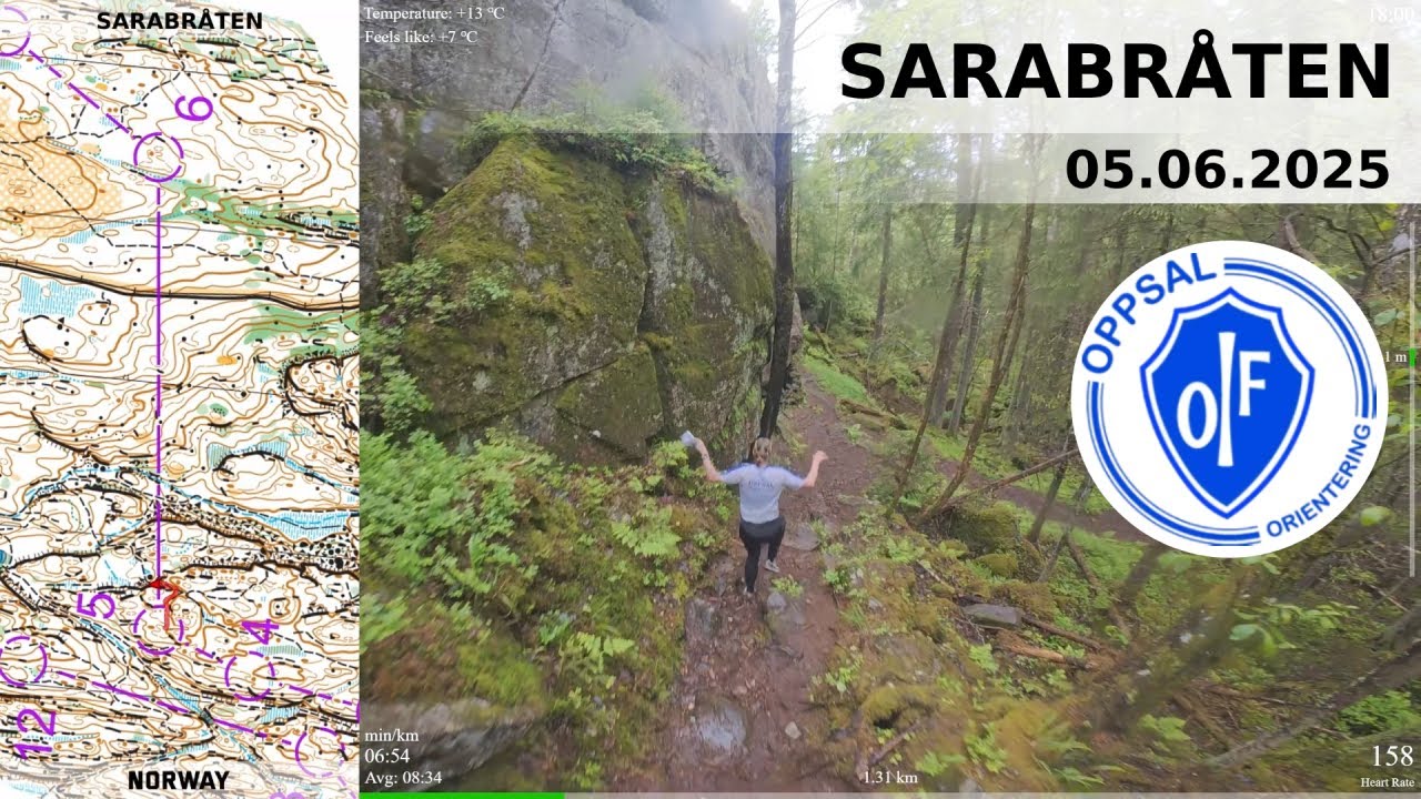 Headcam Orienteering: Sarabråten, Oslo, Norway.