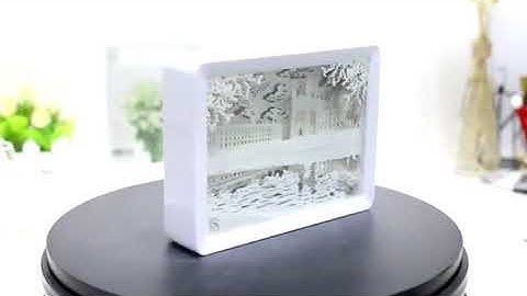 Factory Supply Newly 3d Shadow Box Frames Papercut Light Boxes Couple Kiss Design Shadow Box Frame