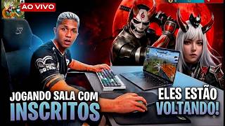 💜FREE FIRE AO VIVO💜SALA PREMIADA💜JOGANDO COM INSCRITOS💜#freefire #freefirelive  #nobrutv #angelical
