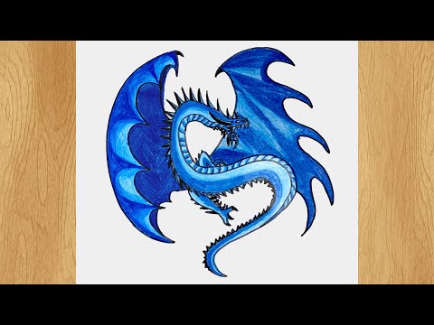 Draw a Dragon of Ice I Easy Dragon Drawing Tutorial