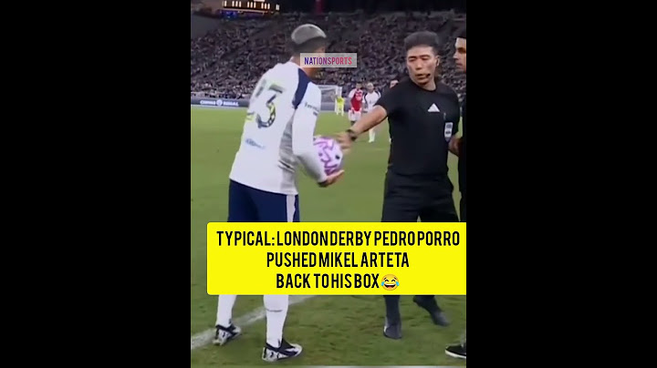 typical London derby Pedro porro Pushed Mikel Arteta Back to his box #football #arsenal #tottenham