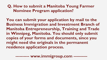 How to submit a Manitoba Young Farmer Nominee Program application?